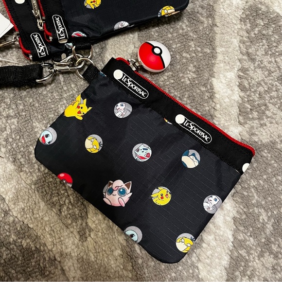 BNWT Japan LeSportsac x Pokémon Wristlet Zippered Pouch set of 3 - Picture 2 of 13